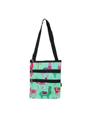 NGIL Llama Print Triple Zip Crossbody Bag NWT